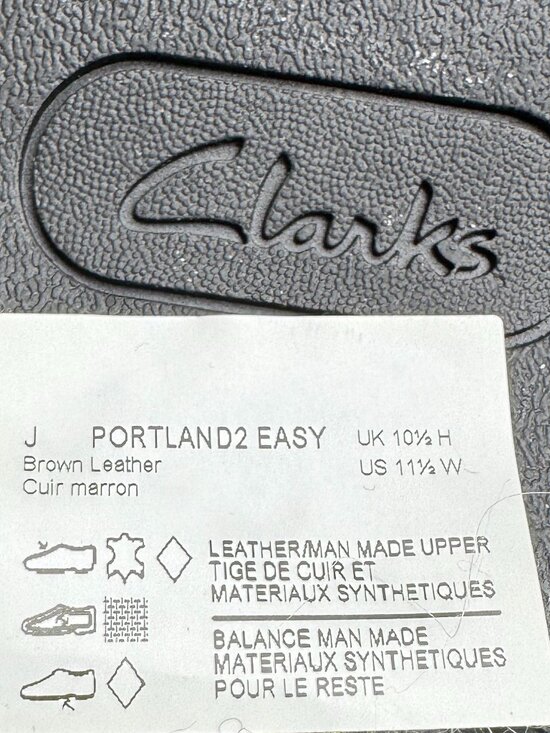 NEW Clarks Brown Leather Portland 2 Easy Slip On Comfy Loafers in Men\'s 11.5W main image 8